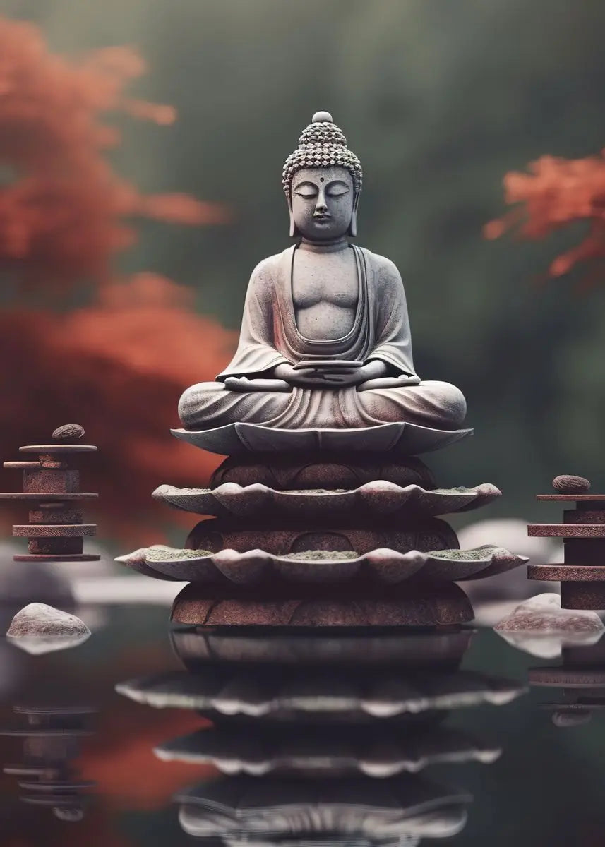Buddha Zen Meditation Canvas Wall Art | Peaceful Nature Decor