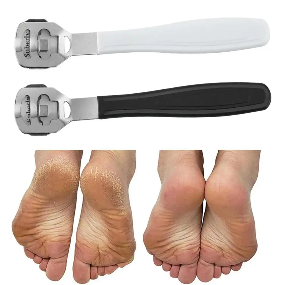 Foot Callus Shaver Heel Hard Skin Remover Pedicure File Callus Shaver for Feet Stainless Steel Handle Foot Care Tools Peaceful Pleasures Health and Wellness