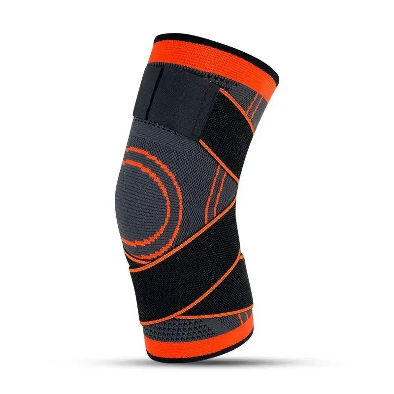 Knee Compressions Sleeve with Adjustable Straps for Running Working Out and Sports Wearing All Day Peaceful Pleasures Health and Wellness orange S