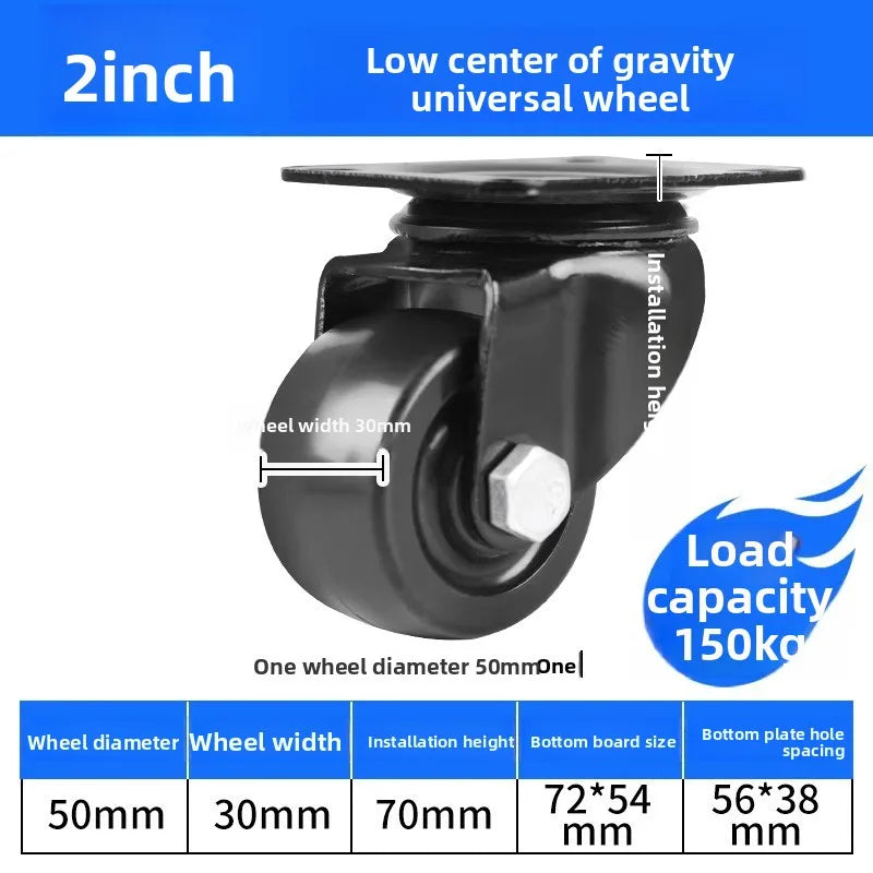 Heavy Duty Swivel Caster Wheels 1.5–3" with Safety Lock Brake