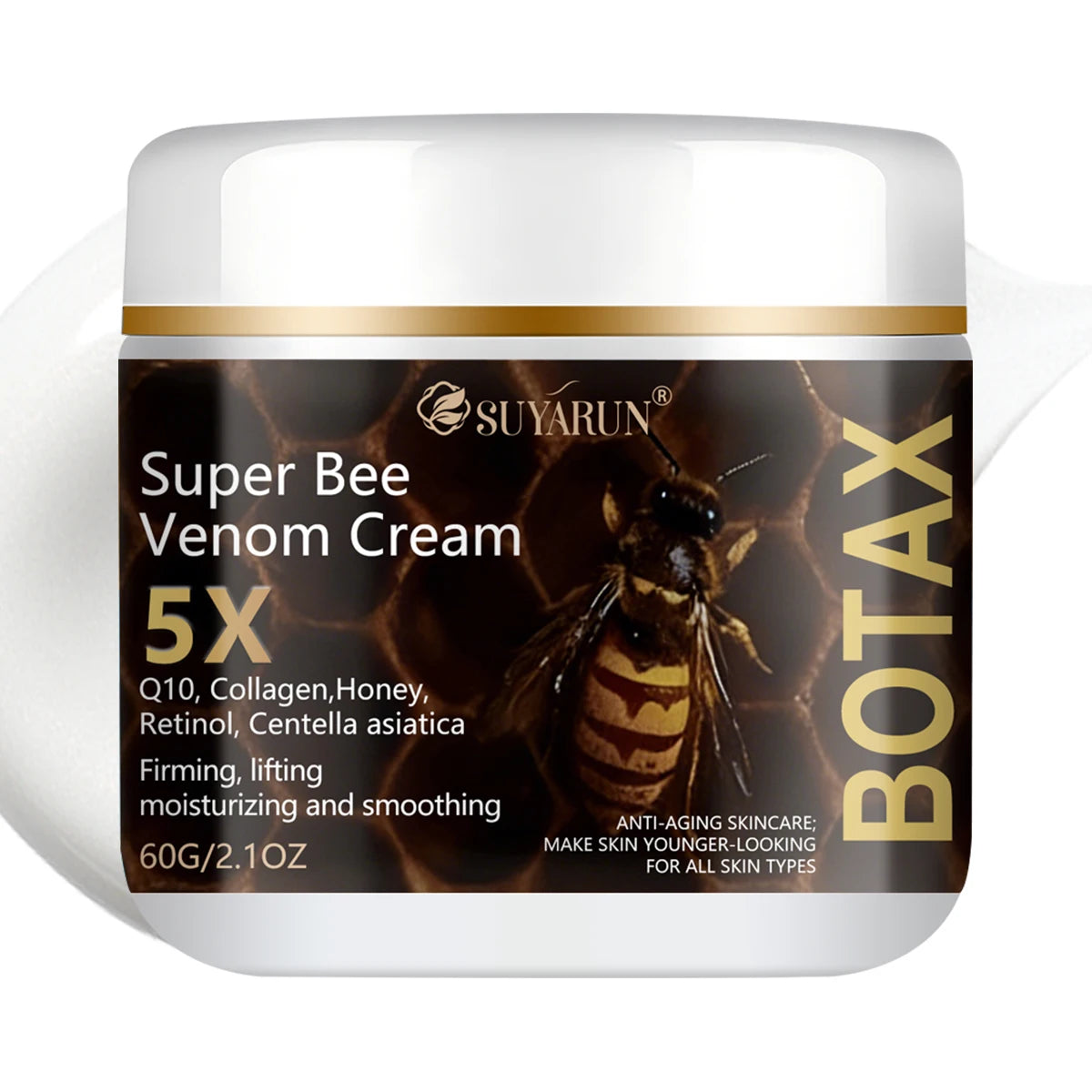 SUYARUN Super Bee Venom Botax Cream - Anti-Wrinkle, Firming & Hydrating Facial Treatment, For All Skin Types, Free Shipping. Peaceful Pleasures Health and Wellness 60g