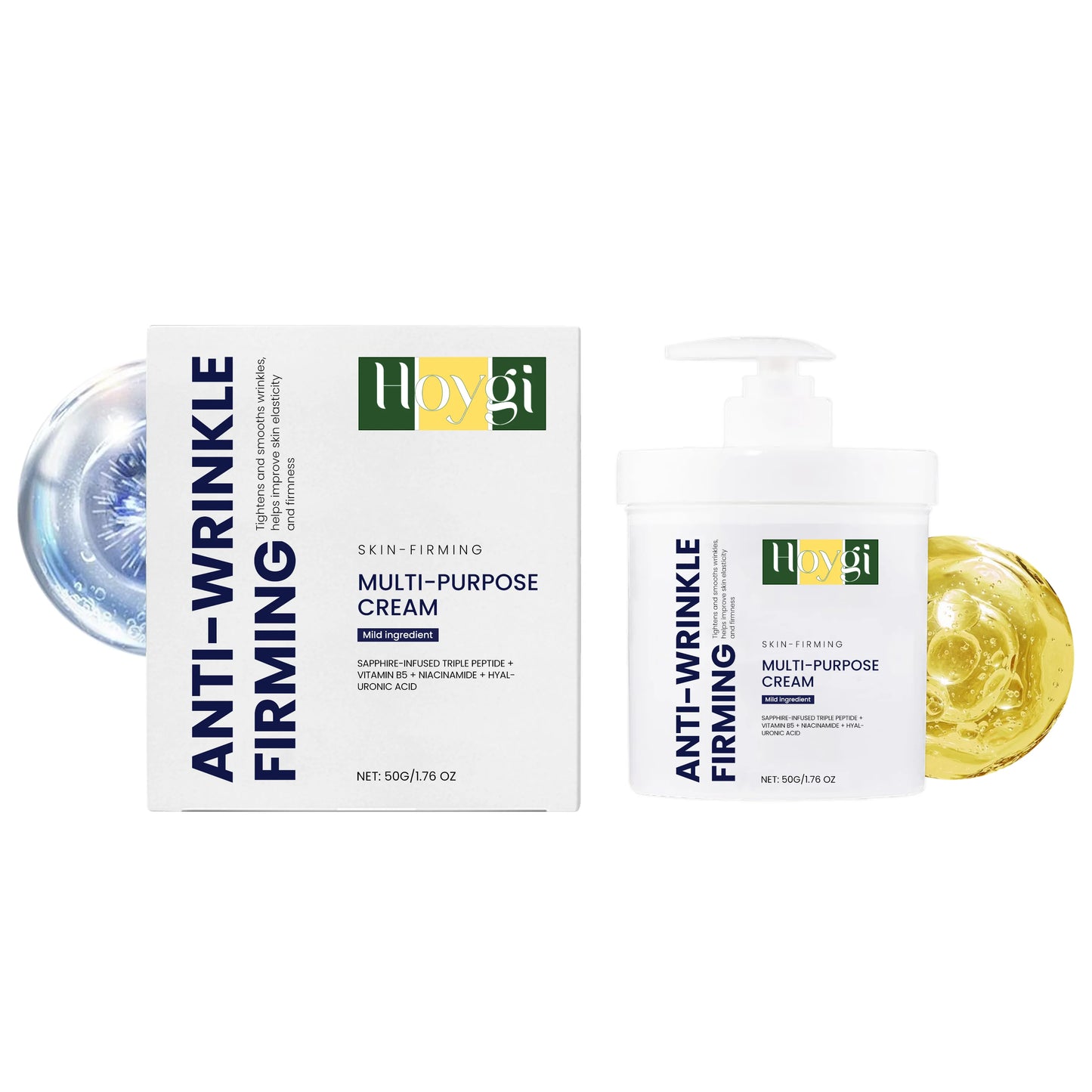 Anti-Wrinkle Face Cream Friming Lifting Reduce Fine Line Incrase Skin Elasticity Repair Damaged Skin Nourish Tighten Facial Care Peaceful Pleasures Health and Wellness 50g boxed