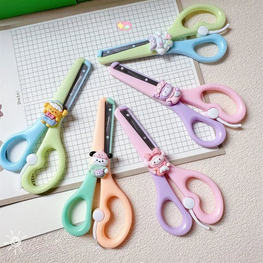 Cartoon Mini Safety Scissors for Kids, Students & DIY Crafts Mini Craft Scissors Peaceful Pleasures Health and Wellness
