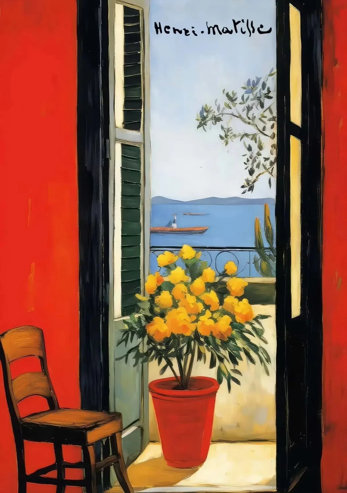 Henri Matisse Open Window Canvas Wall Art | Nordic Print Decor