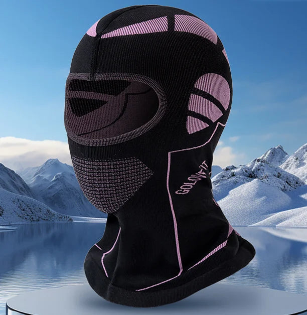 Men Women Cold-Proof Thermal Scarf Winter Ski Hat Balaclava Full Face Mask Ski Cycling Hunting Head Neck Cover Helmet Liner Cap Peaceful Pleasures Health and Wellness Black purple 25-38cm
