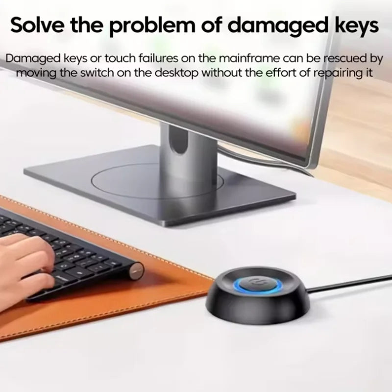 New External Desktop Switch LED Lights PC Motherboard Computer Startup Extension Cable Power On/Off Button For Desktop computer Peaceful Pleasures Health and Wellness