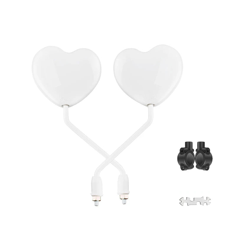 Heart Shaped HD Convex Rearview Mirror for Electric Cars – Pair