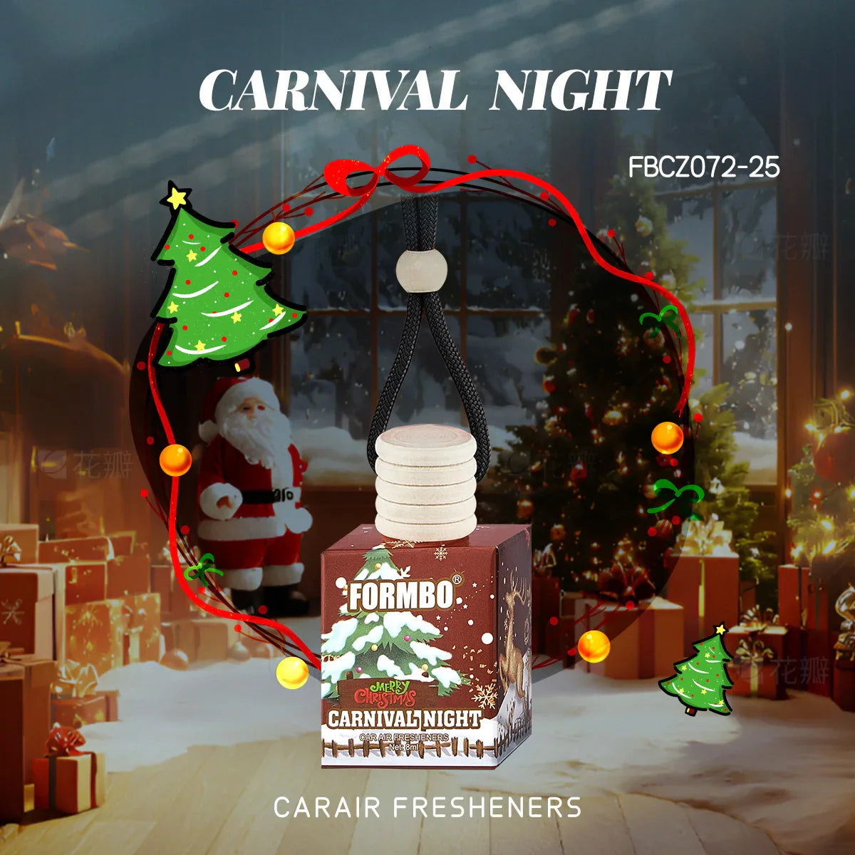 FORMBO Christmas Snowman Car Air Freshener – 4 Scents, 8ml