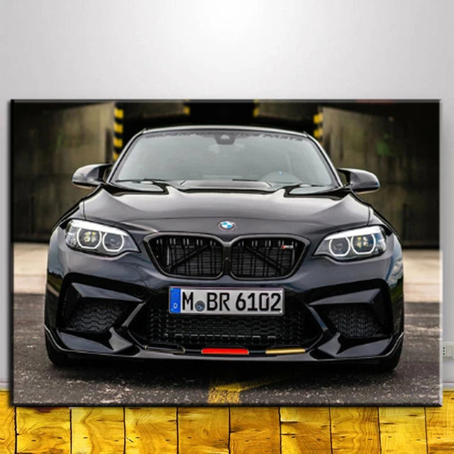 BMW M3 E30 Retro Supercar Canvas Wall Art Poster | Unframed
