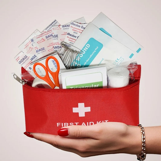 Small First Aid Kit Outdoor Emergency Set Waterproof Medical Bag for Travel Cycling Hiking Backpacking Camping Car Motorcycle Peaceful Pleasures Health and Wellness