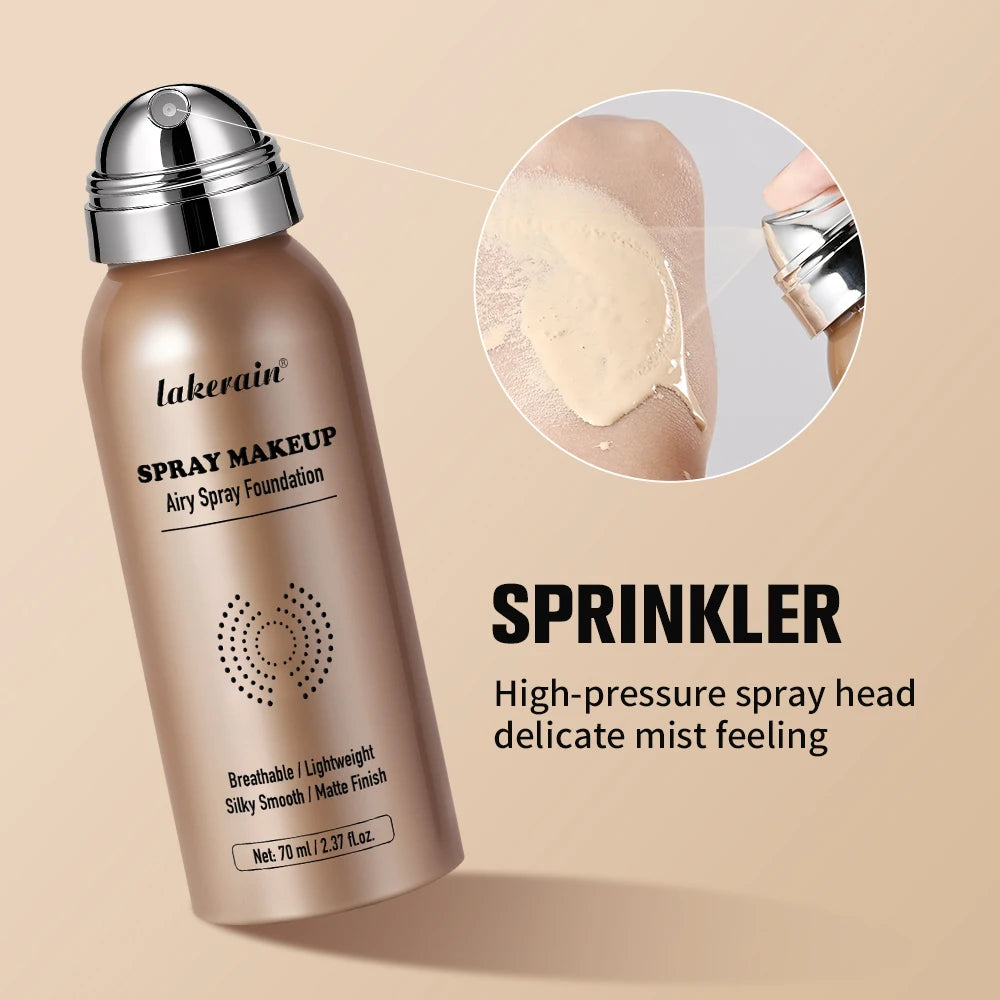 Airy Foundation Spray Waterproof Sweat-resistant Natural Silky Matte Finish Even Skin Tone Breathable Foundation Make-up Spray Peaceful Pleasures Health and Wellness