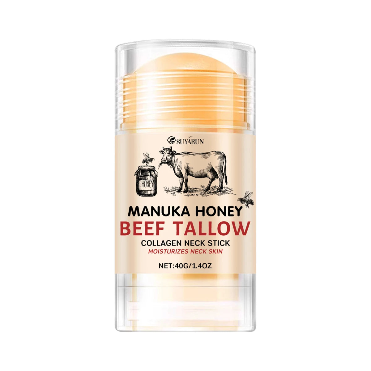 SUYARUN Honey Tallow Neck Care Cream Stick Care Deep moisturizes and nourishes your dry rough skin with neck care cream. Peaceful Pleasures Health and Wellness 40g