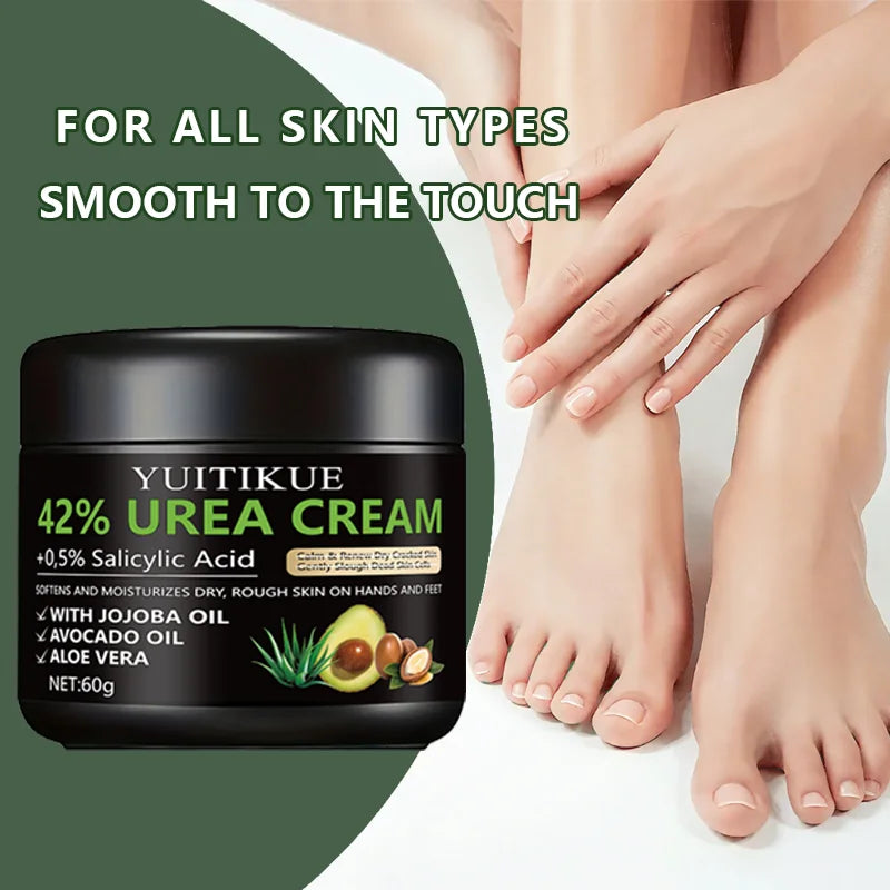 Intensive Foot Cream 60g - 42% Urea Formula for Extremely Dry Skin Softens Moisturizes Rough Areas on Hands & Feet Peaceful Pleasures Health and Wellness