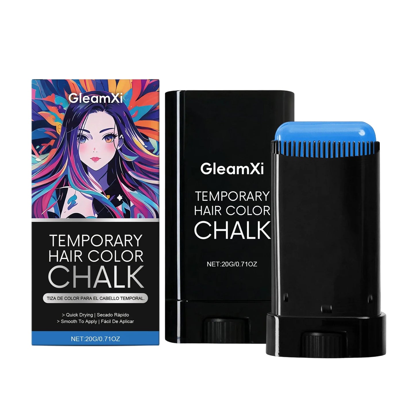 Temporary Hair Color Chalk Wax Stick – 5 Shades, Easy Wash