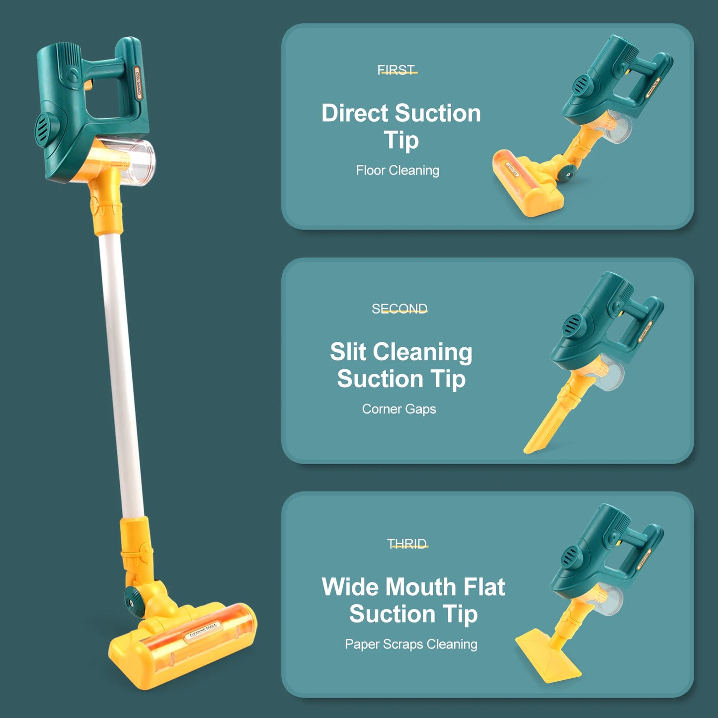Electric Mini Vacuum Cleaner Simulation Housework Dust Catcher Light
