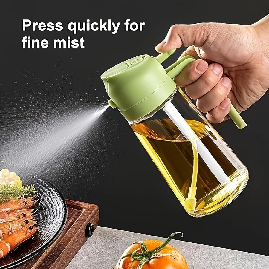 2-in-1 Olive Oil Dispenser & Sprayer Bottle 500ml | Kitchen Tool