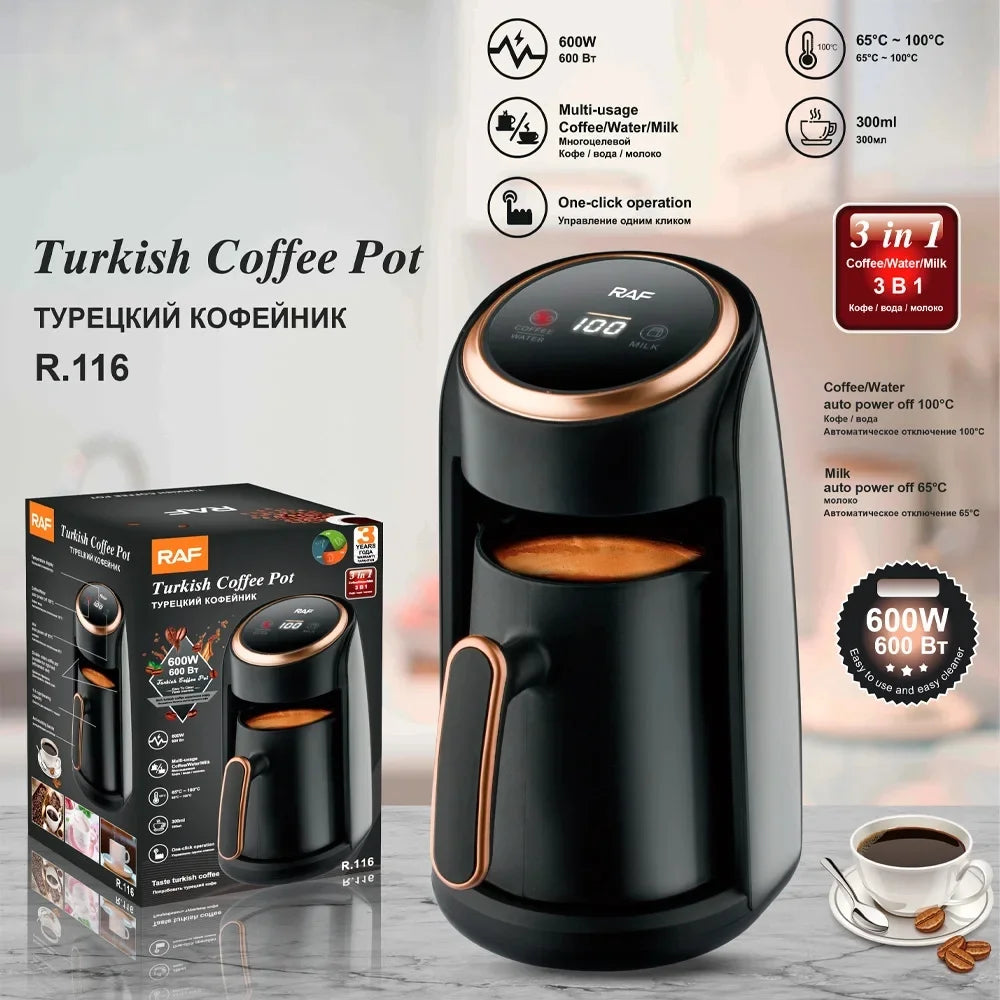 Automatic Turkish Coffee Machine – Cordless Electric Pot 600W
