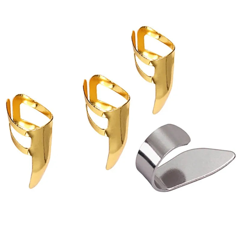 3 Metal Finger Picks 1 Thumb Pick Guitar Fingerpicks Banjo