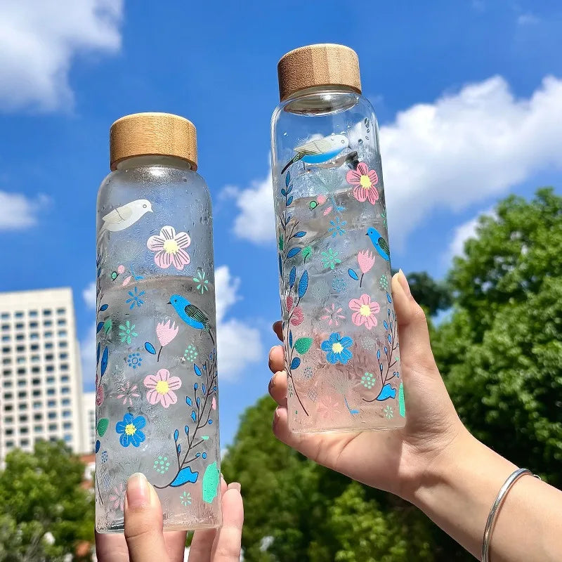 New Cold Water Discoloration High Borosilicate Glass Cup Coffee Milk Cup High Temperature Resistant Water Cup Beverage Bottle Peaceful Pleasures Health and Wellness