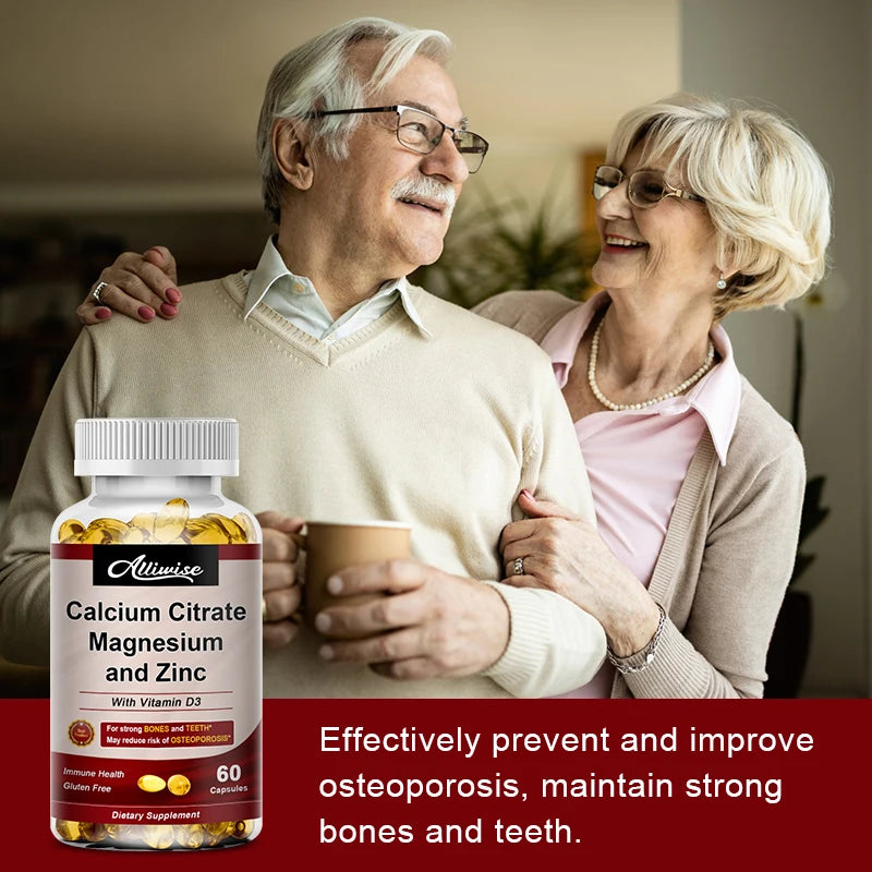 Calcium Magnesium Zinc Capsules with Vitamin D3 – Bone & Cell Health Dietary Supplements Peaceful Pleasures Health and Wellness