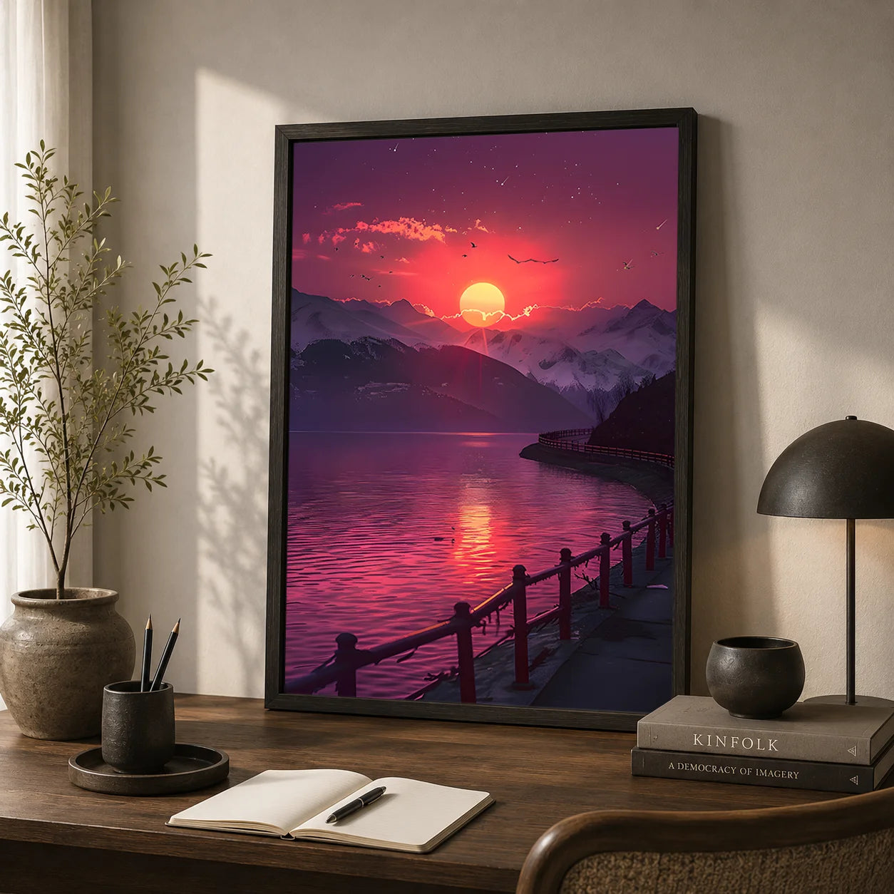 Fantasy Landscape Canvas Wall Art – Modern Poster Print Décor Canvas Wall Art Peaceful Pleasures Health and Wellness