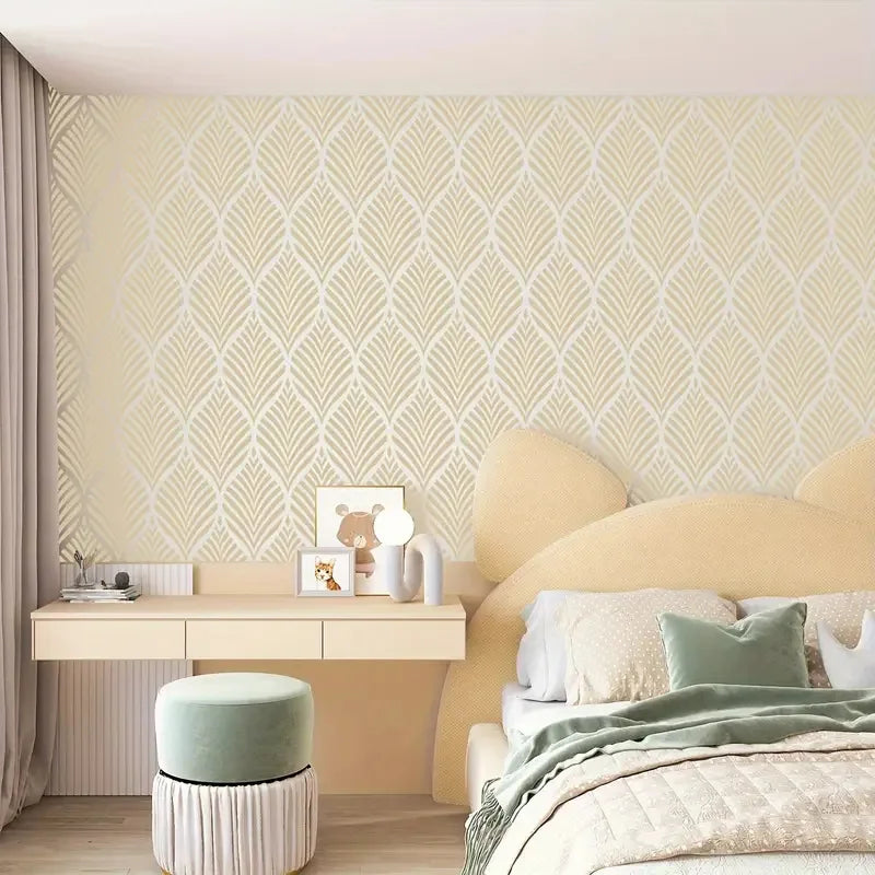Bview Art Professional Reusable Texture Stencils DIY Wall Painting