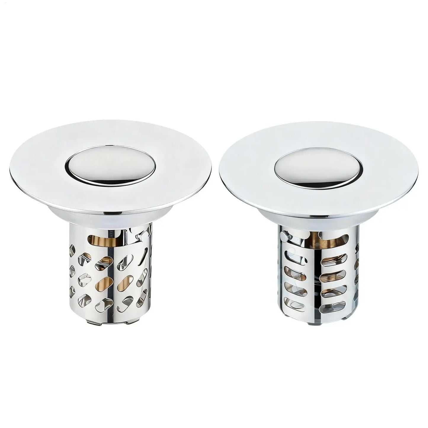 Pop-Up Sink Drain Strainer with Hair Catcher & Odor Guard