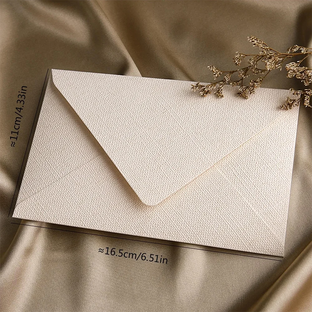 Linen Brown Paper Envelope Retro Suitable Christmas Valentine's Day