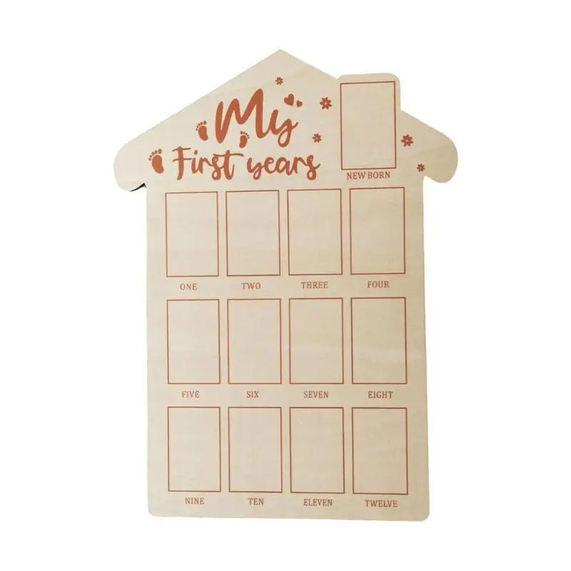 Baby First Year Photo Display Board – 12 Month Picture Frame