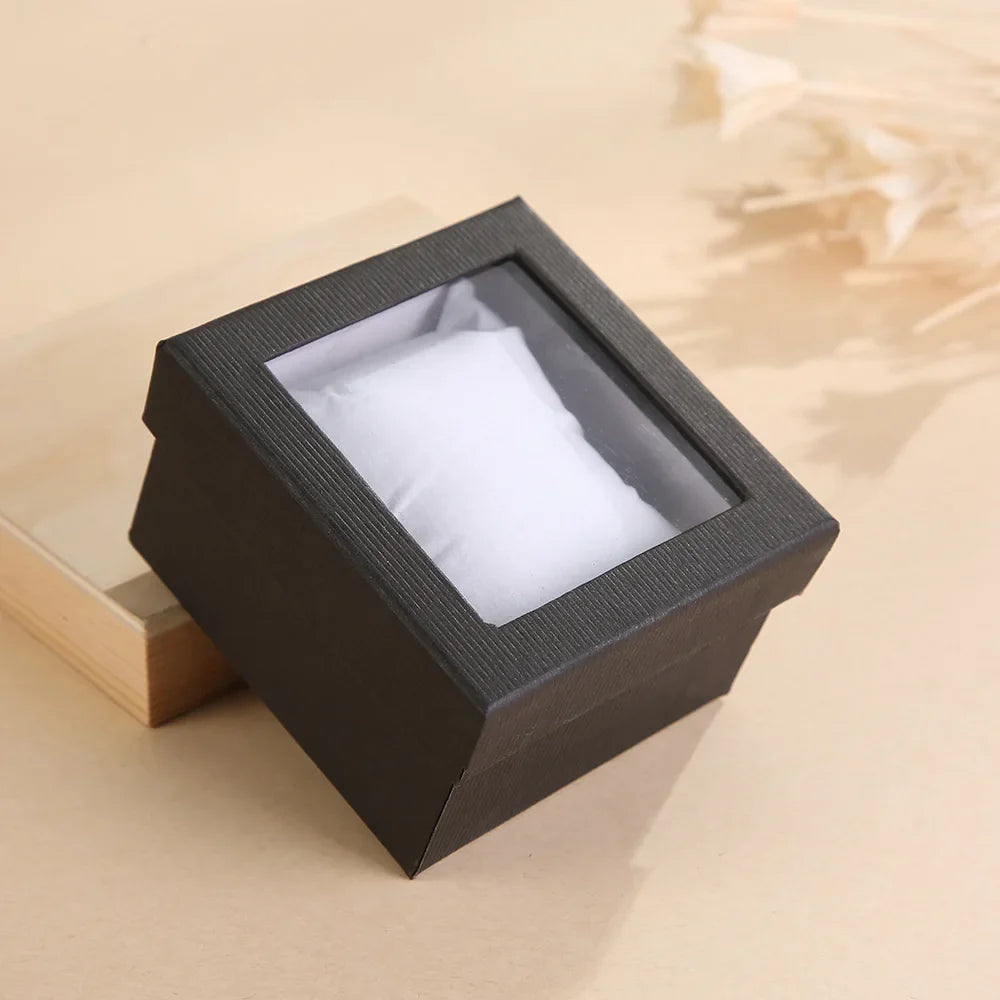 Pinstripe Transparent Watch Box | Jewelry Storage Gift Case