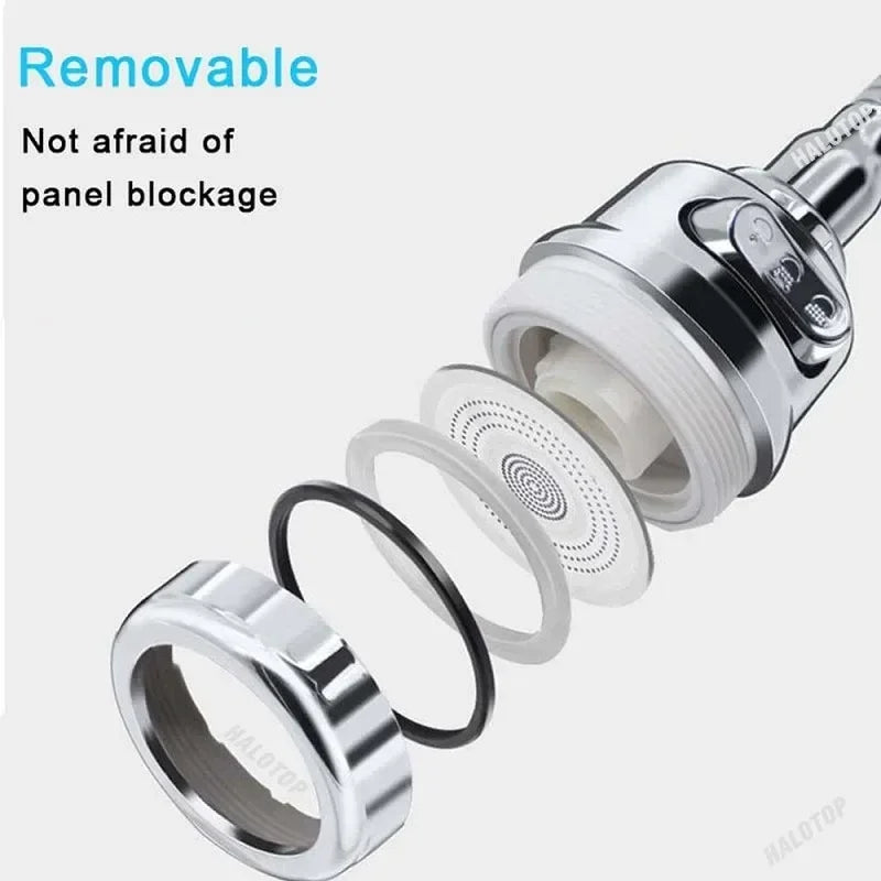 Universal Sink Faucet with 2/3 Modes 360 Degree Rotation Filter Extension Tube Shower Head Water Saving Kitchen Accessory Peaceful Pleasures Health and Wellness