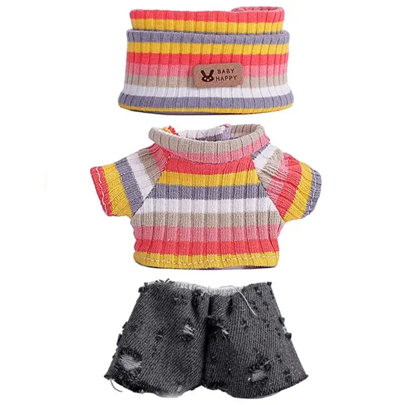 17cm Doll Sweater Pants Hat Set | 1/12 Scale Fashion Outfit