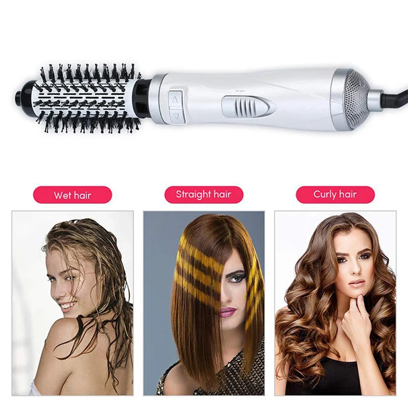3 in 1 Round Rotating Volumizer Styler Rotating Hair Brush Automatic Rotating Styler Ionic Hair Brush hot air Dryer Peaceful Pleasures Health and Wellness