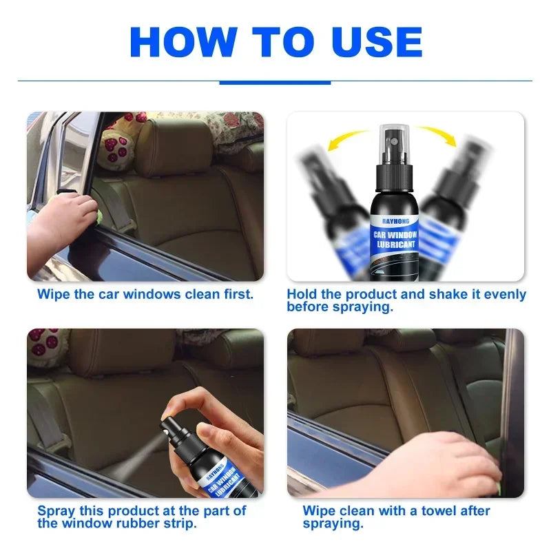 60ml Window Lubricant Rubber Door Rubber Strip Car Softening Maintenance Eliminates Noise Universal Car Products Peaceful Pleasures Health and Wellness
