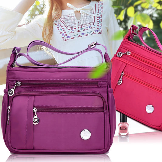 Women's Classic Crossbody bag with Smooth Zipper Bag for Going Out Shopping Peaceful Pleasures Health and Wellness