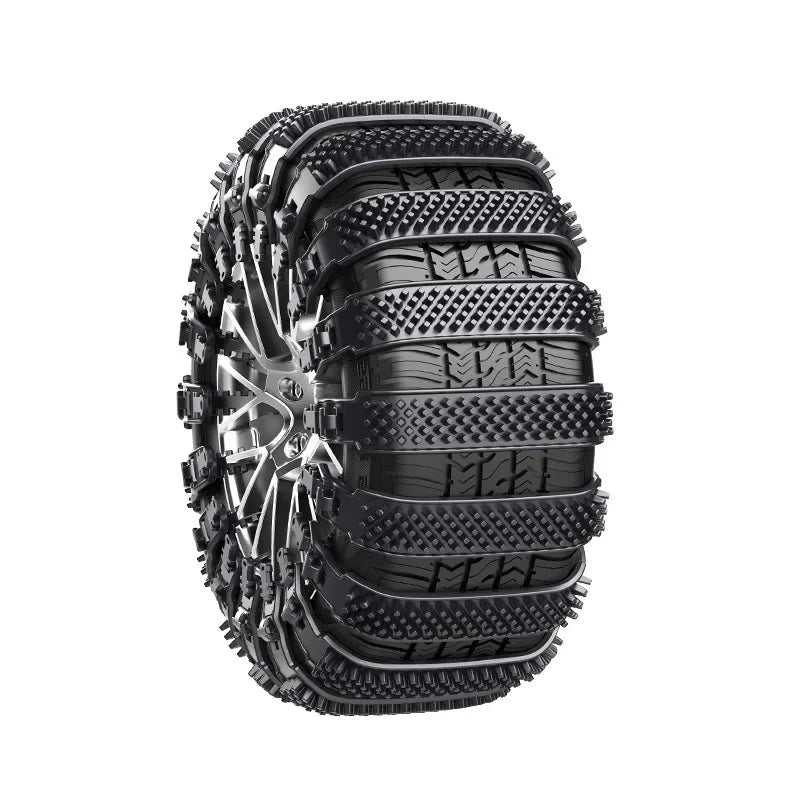 Car Snow Chains Winter Emergency Anti Slip Thickened Rubber Car Tire Anti-skid Chain General Purpose for Sedan SUV Vehicle Peaceful Pleasures Health and Wellness black 1pc