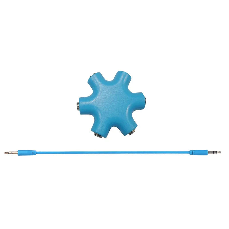 3.5mm Audio Splitter 1 Male to 5 Female Headphone Jack Adapter
