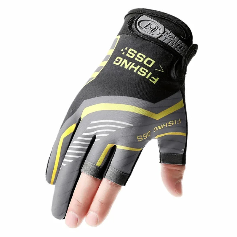 Men's Fingerless Fishing & Cycling Gloves | UV Sun Protection