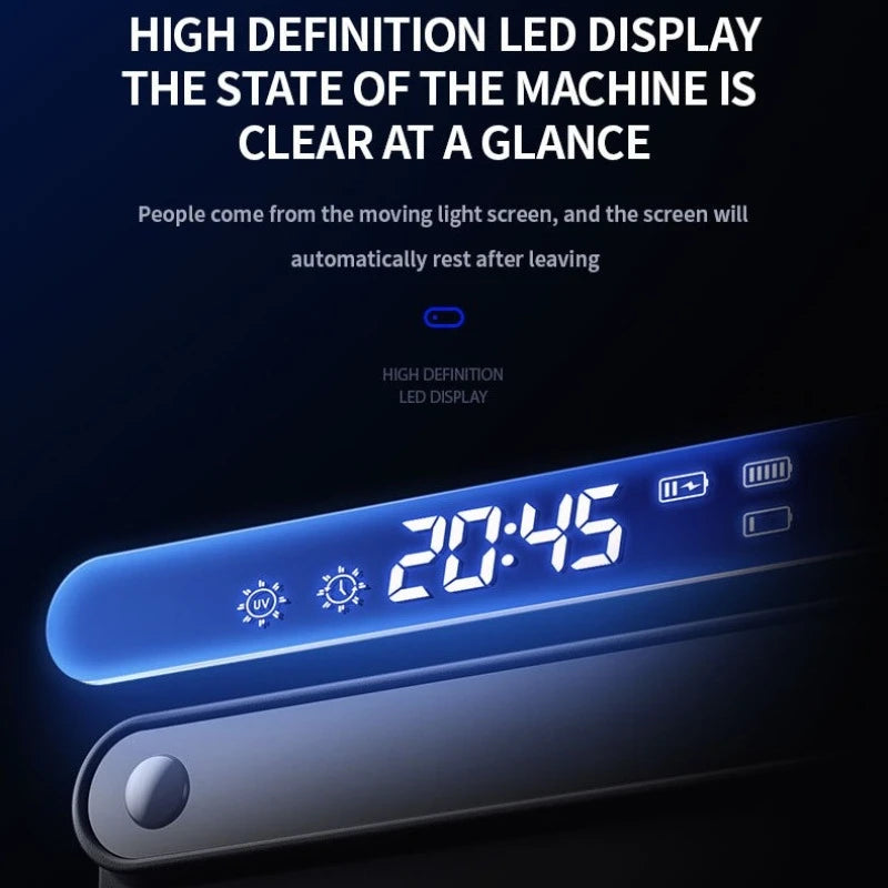 Smart UV Toothbrush Holder Sterilizer LED Timing Disinfection Toothpaste Squeezer Dispenser Bathroom Accessories Set Peaceful Pleasures Health and Wellness