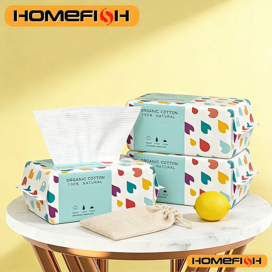 Soft Disposable Cotton Facial Tissues – Makeup Removing Wipes Disposable Facial Wipes Peaceful Pleasures Health and Wellness Default Title