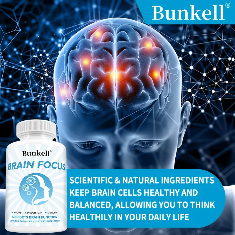 Brain Supplement with Bacopa Monnieri 300mg - Boost Memory, Focus & Cognitive Function, Nootropic Brain Support, 120 Capsules Peaceful Pleasures Health and Wellness