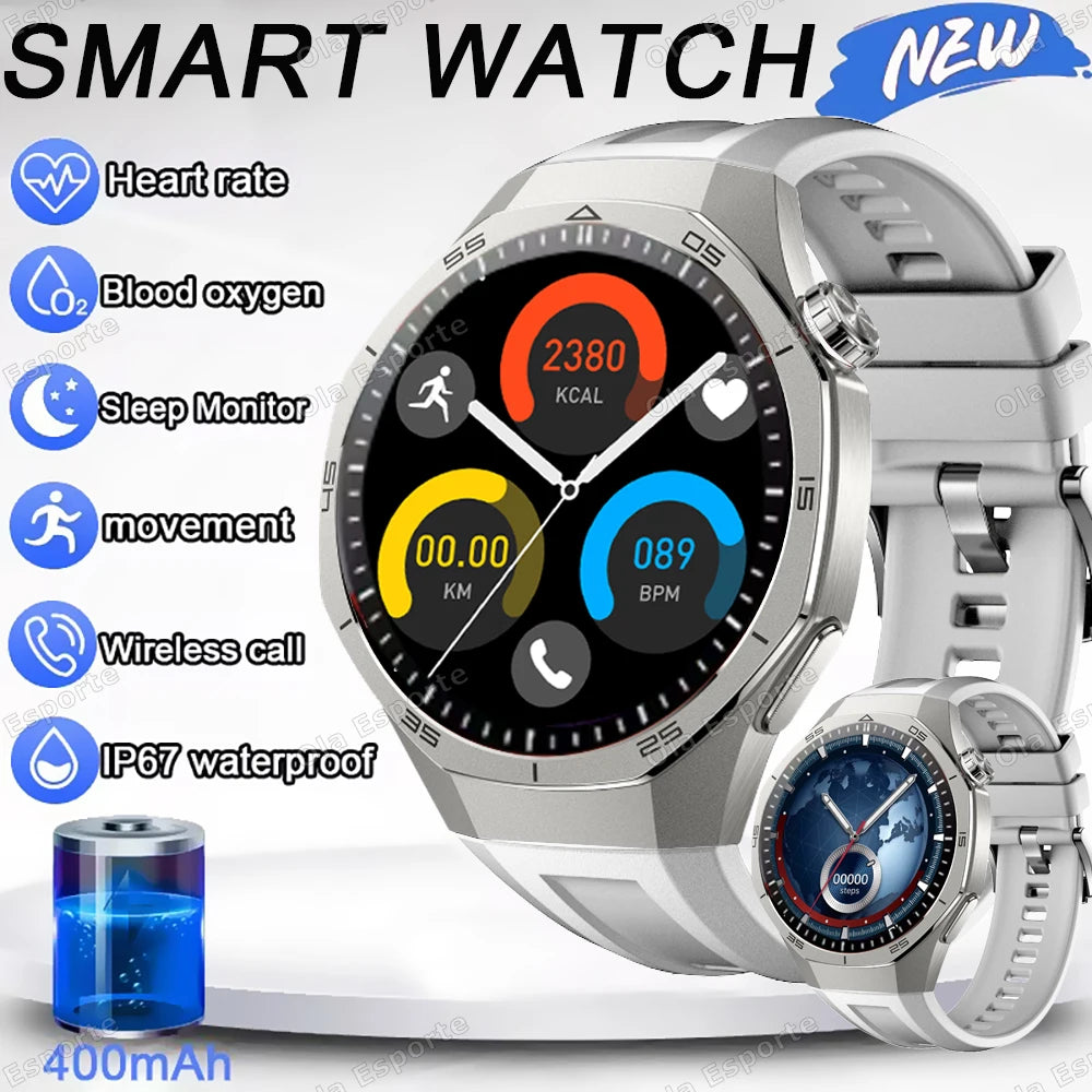 Smart Watch Men Women Health Monitoring ECG Blood Oxygen Sleep Monitor BT Call GPS Sports Fitness Tracking Smartwatch 2026 New Peaceful Pleasures Health and Wellness 2Silver