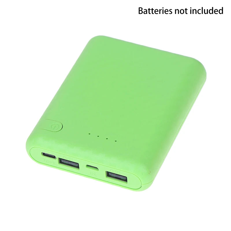 Input 5V/2.1A Detachable 4 Slots 18650 Battery Box Case DIY Power Set Material Mini Solderless Power Supply Housing Peaceful Pleasures Health and Wellness Green