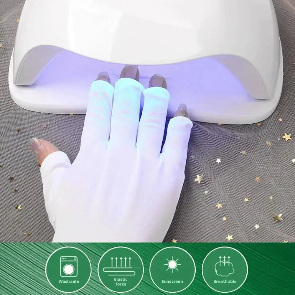 UV Protection Gloves for Gel Nail Lamp Peaceful Pleasures Health and Wellness