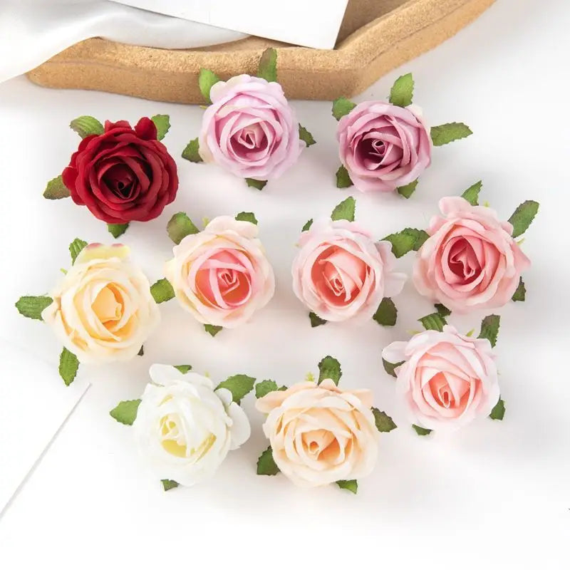 Artificial Silk Rose Heads – Wedding & DIY Decor, 15–30 pcs