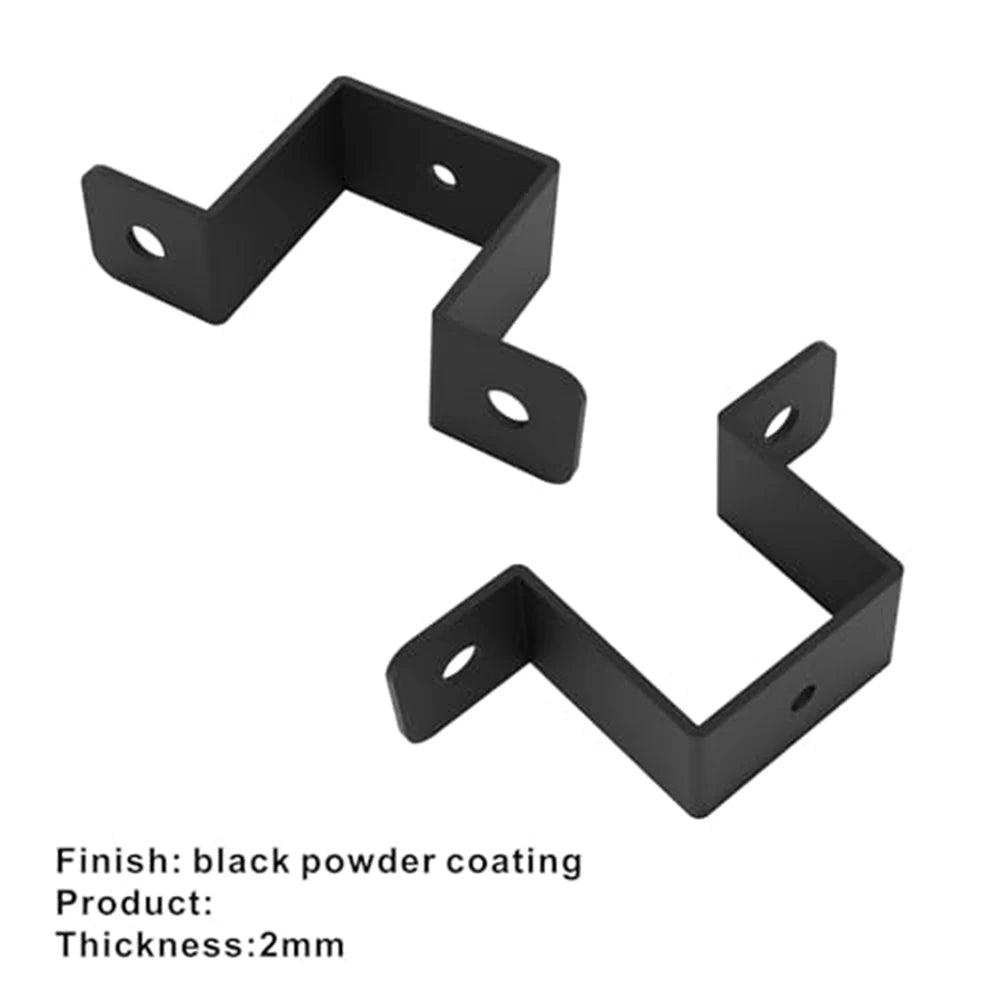 2 Square Pipe Clamp Corrosion-resistant Bracket Pipes Railings U