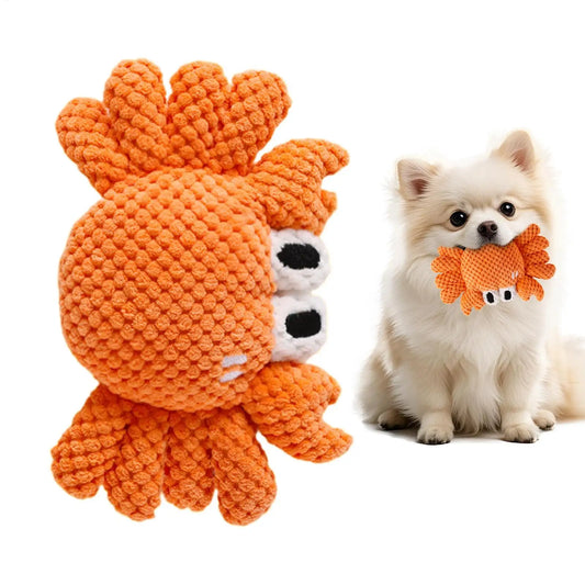 Interactive Squeaky Plush Dog Toy | Puppy Chew & Fetch Squeaky Plush Dog Toy Peaceful Pleasures Health and Wellness