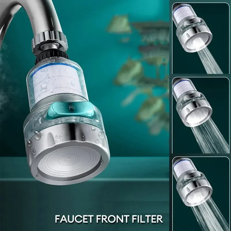 360° Rotating Faucet Water Filter | Universal PP Cotton Purifier