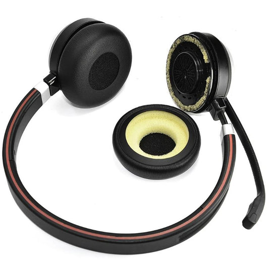 2PCS Headset Replacement Ear Pads Cover For Jabra Evolve 20 20Se 30 30II 40 65 Soft Foam Cushion Cup Earpad Covers Peaceful Pleasures Health and Wellness Default Title