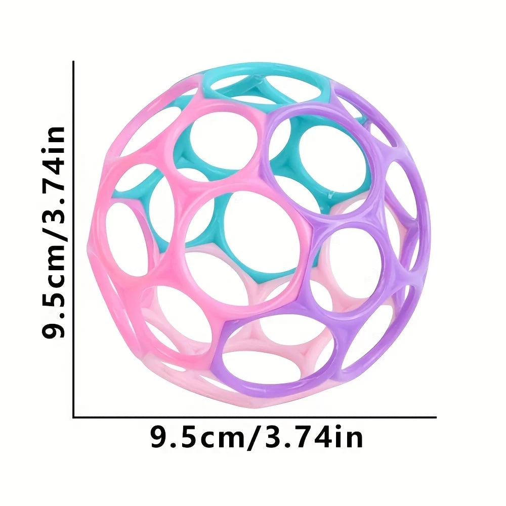 Baby Sensory Grip Ball – Colorful Infant Rattle & Grasp Toy